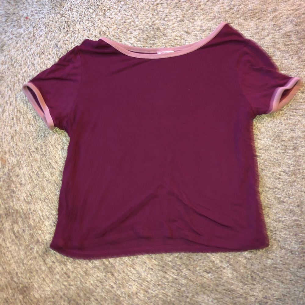 Maroon and pink shirt